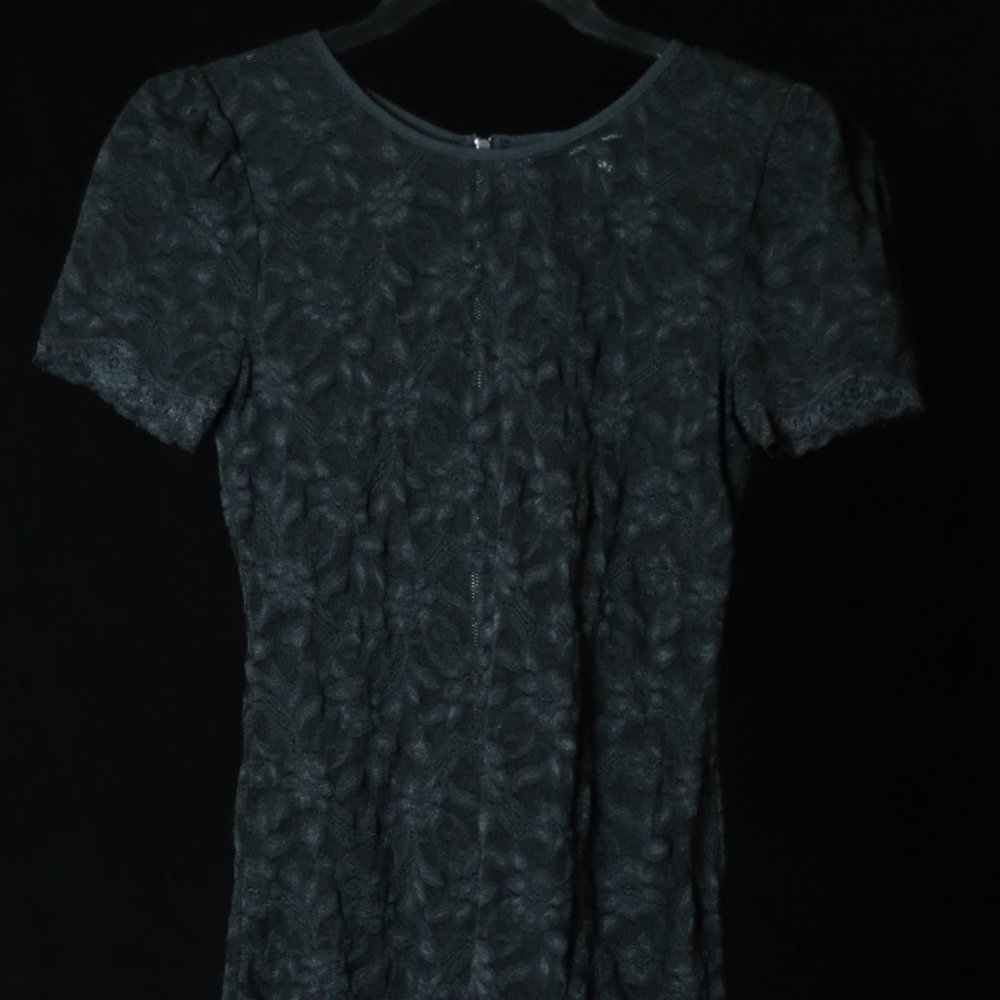 Elegant see through Black Lace Top